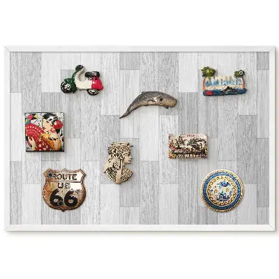 Tableau magnétique décoratif avec cadre motif texture harmonieuse tons gris
