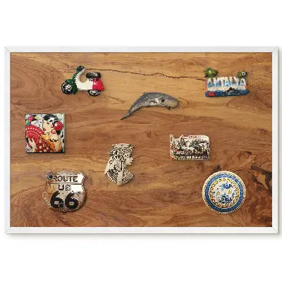 Tableau magnétique avec texture boisée aux motifs riches