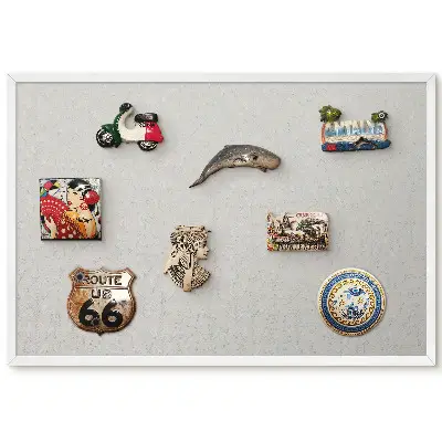 Tableau pour collection d'aimants motif végétal aux couleurs vives
