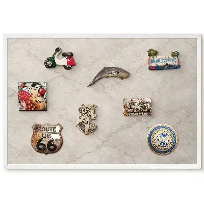 Tableau magnétique avec motif marbré élégant
