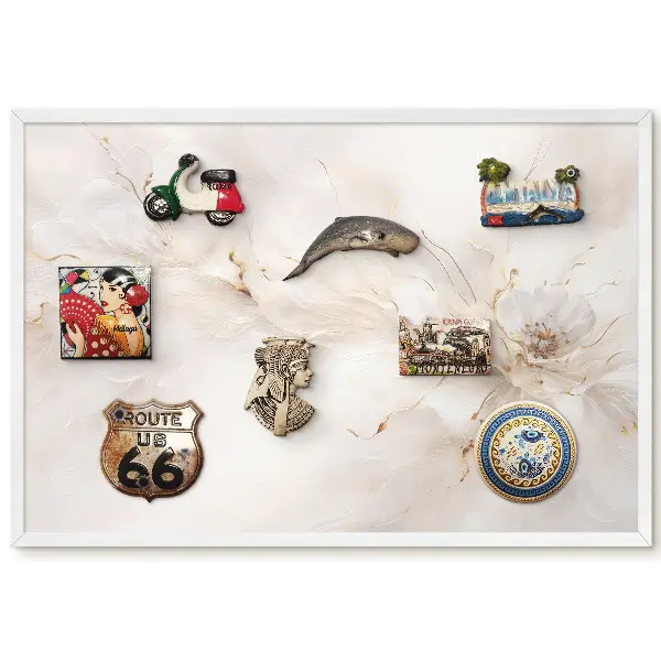 Tableau magnétique pour aimants à motif floral élégant