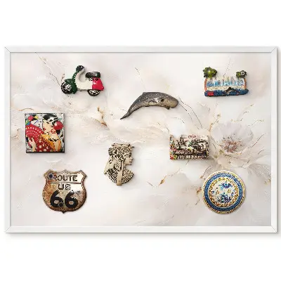 Tableau magnétique pour aimants à motif floral élégant