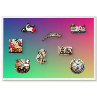 Tableau magnétique pour aimants aux couleurs arc-en-ciel éclatantes