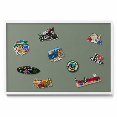 Tableau aimanté pour magnets Couleur olive