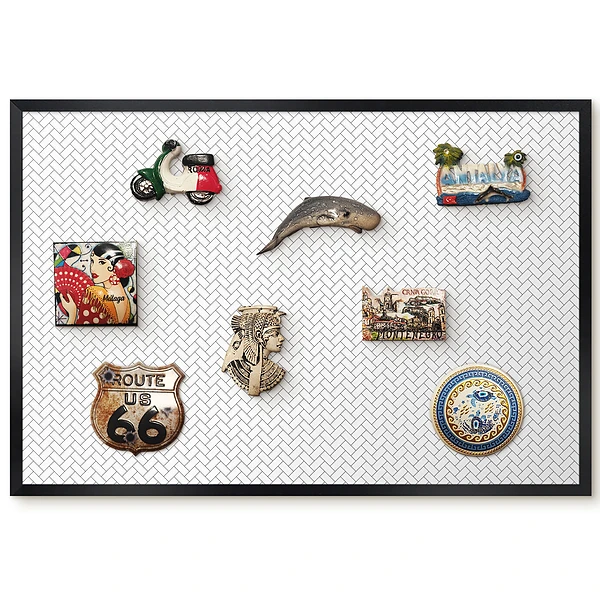 Tableau magnétique pour aimants motif chevrons minimaliste