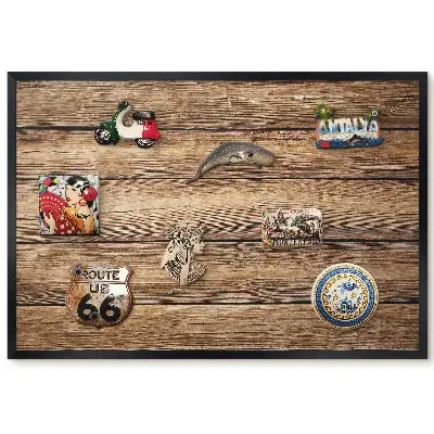 Tableau magnétique avec finition aspect bois et texture grain