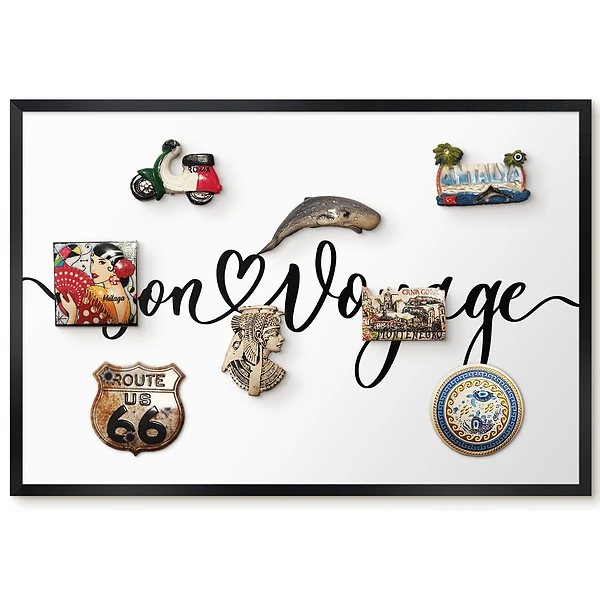 Tableau magnétique pour aimants avec inscription élégante et cœur