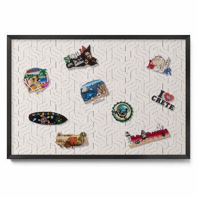 Tableau aimanté pour magnets Motif linéaire régulier