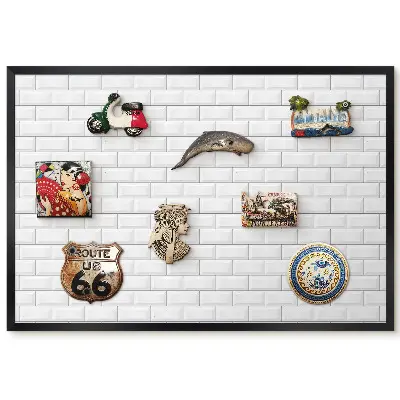 Tableau magnétique décoratif avec cadre au style minimaliste