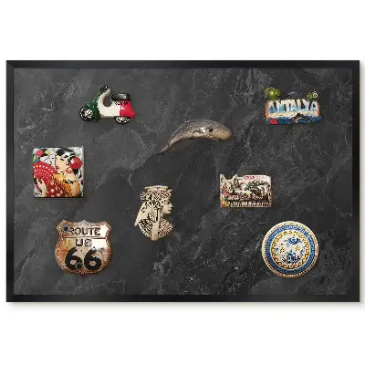 Tableau magnétique décoratif avec cadre motif marbre élégant et profond