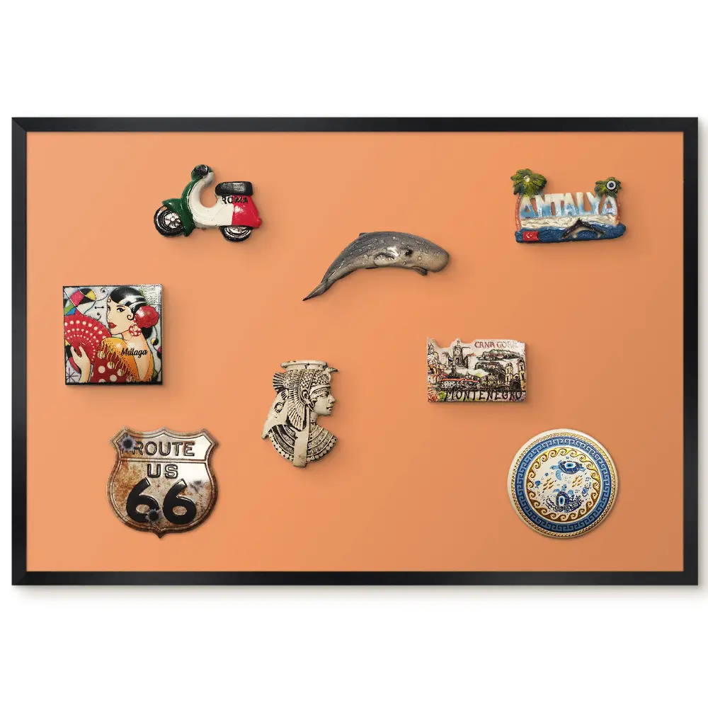 Tableau magnétique pour collection d'aimants modèle Élégance