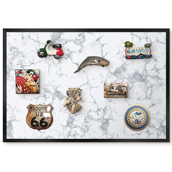 Tableau magnétique décoratif motif marbre élégant et minimaliste