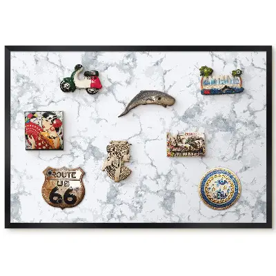 Tableau magnétique décoratif motif marbre élégant et minimaliste