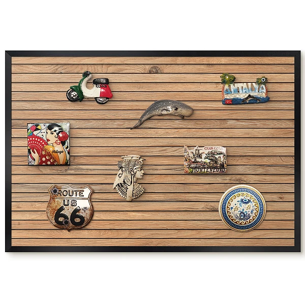 Tableau magnétique en bois à texture naturelle