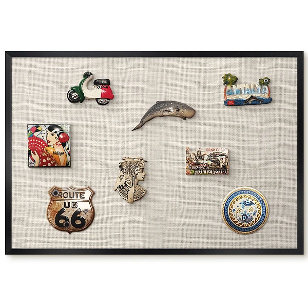 Tableau magnétique avec texture beige à motif naturel