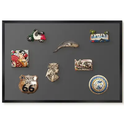 Tableau pour collection d'aimants minimaliste gris foncé