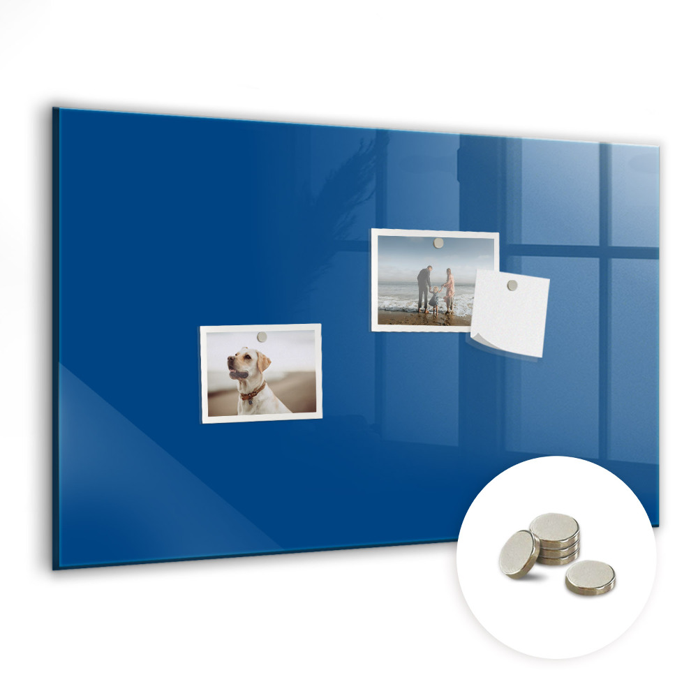 Tableau verre magnétique Couleur bleue