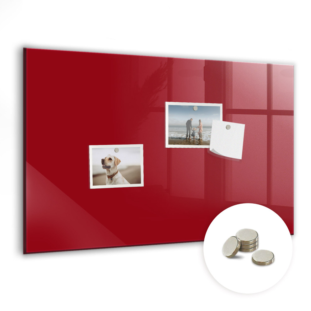 Tableau verre magnétique La couleur rouge