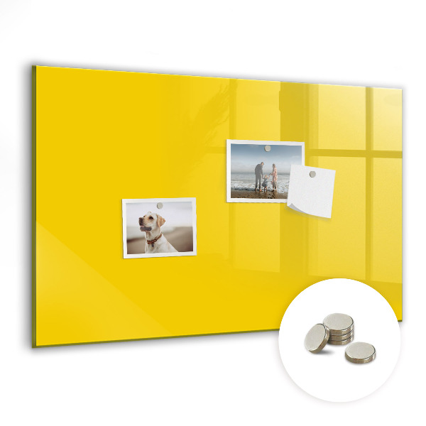 Tableau mural magnétique Coloris jaune clair