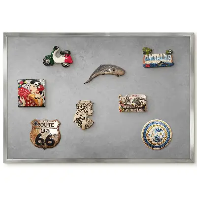 Tableau magnétique encadré motif dégradé de gris apaisant