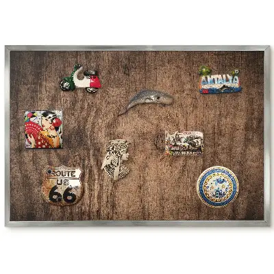Panneau pour aimants souvenirs avec motif de texture de bois naturel aux tons chauds