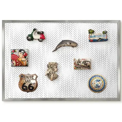 Panneau pour aimants souvenirs avec motif à chevrons minimaliste