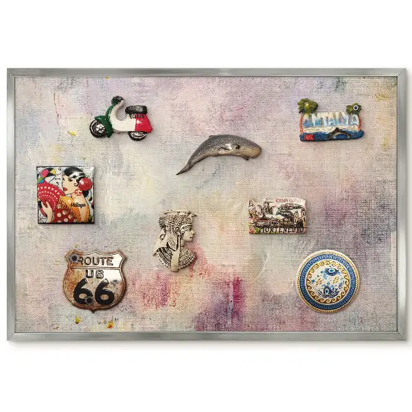 Panneau pour aimants souvenirs à motifs flous pastel dans des tons clairs et subtils