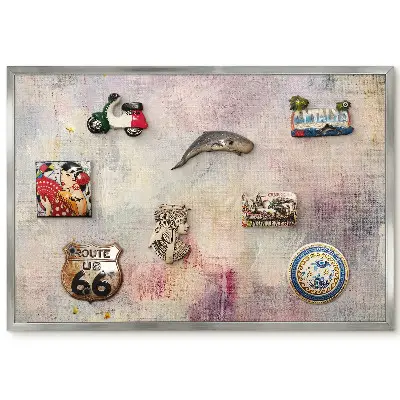 Panneau pour aimants souvenirs à motifs flous pastel dans des tons clairs et subtils