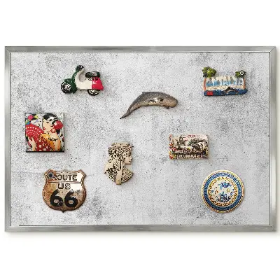 Panneau pour aimants souvenirs motif béton gris élégant