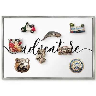 Panneau pour aimants souvenirs avec lettrage calligraphique