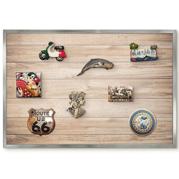Panneau magnétique décoratif motif planches de bois naturel
