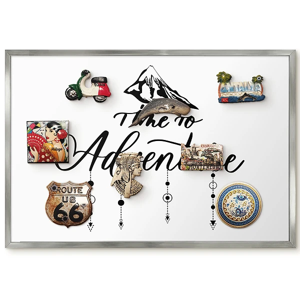 Tableau magnétique avec cadre et motif de montagne élégant