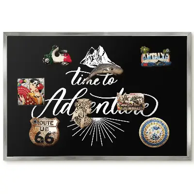 Panneau pour aimants souvenirs avec motif de montagne et typographie élégante