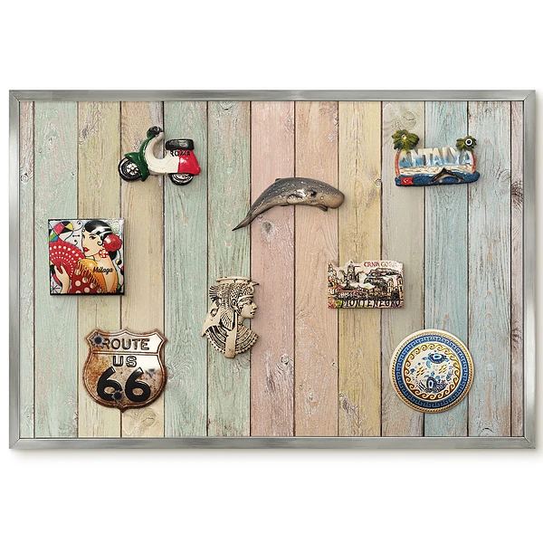 Tableau magnétique encadré aux tons pastel variés