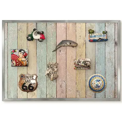 Tableau magnétique encadré aux tons pastel variés