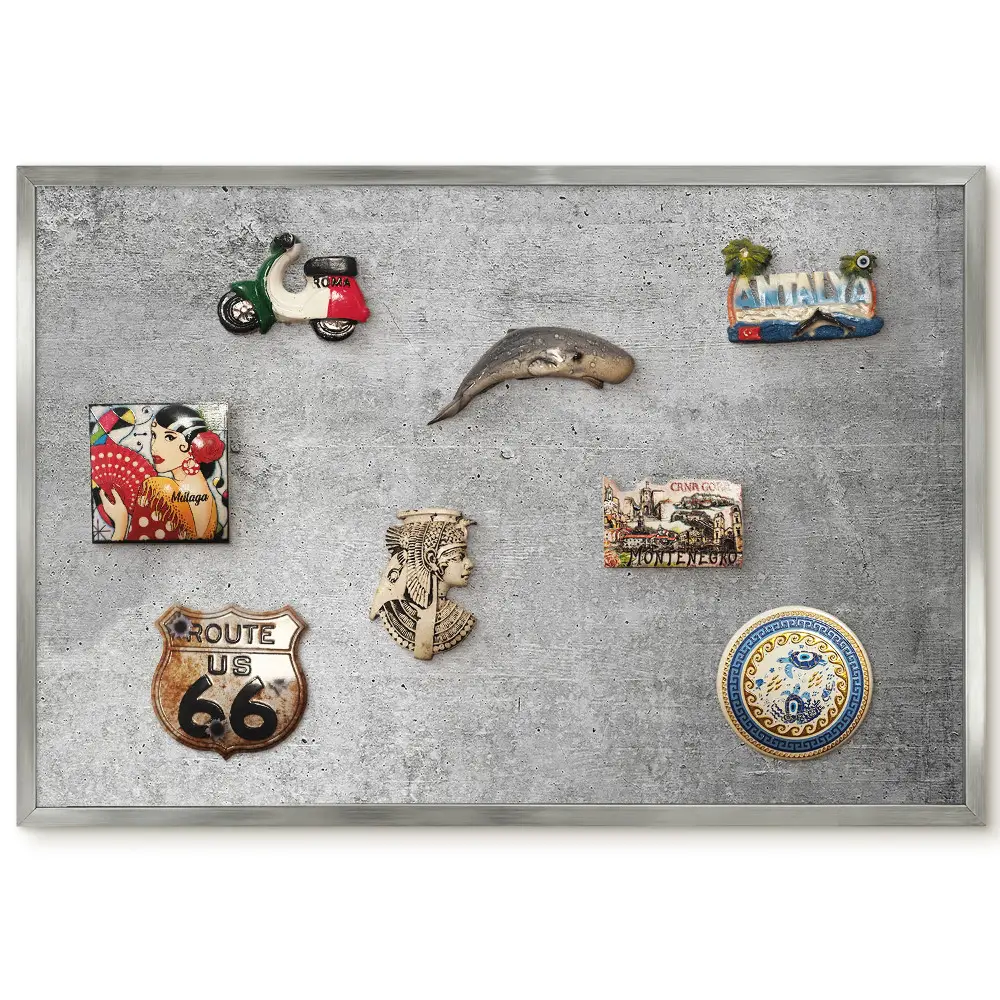 Panneau décoratif pour aimants souvenirs en béton style minimaliste