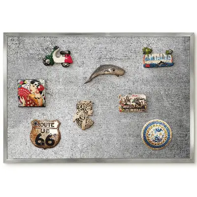 Panneau décoratif pour aimants souvenirs en béton style minimaliste