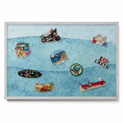 Tableau magnétique mural Vagues bleues à l'aquarelle