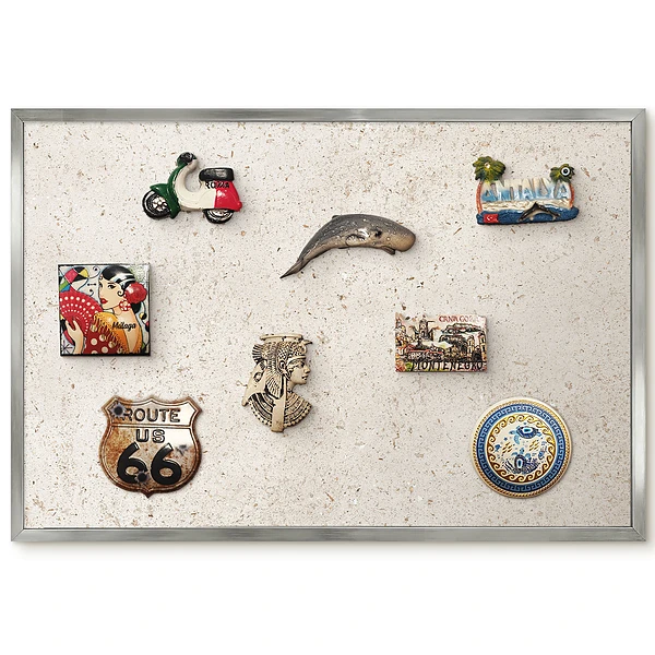 Panneau pour aimants souvenirs à motif texturé beige subtil