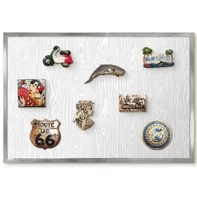 Panneau pour aimants souvenirs motif bois pour intérieur moderne