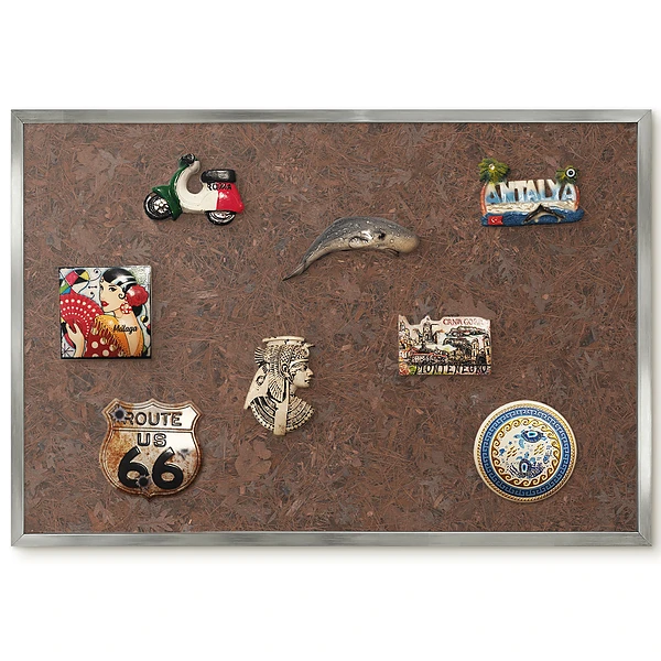 Panneau pour aimants souvenirs avec motif naturel de feuilles brunes