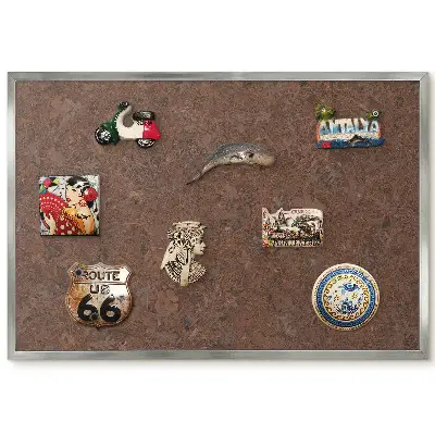 Panneau pour aimants souvenirs avec motif naturel de feuilles brunes