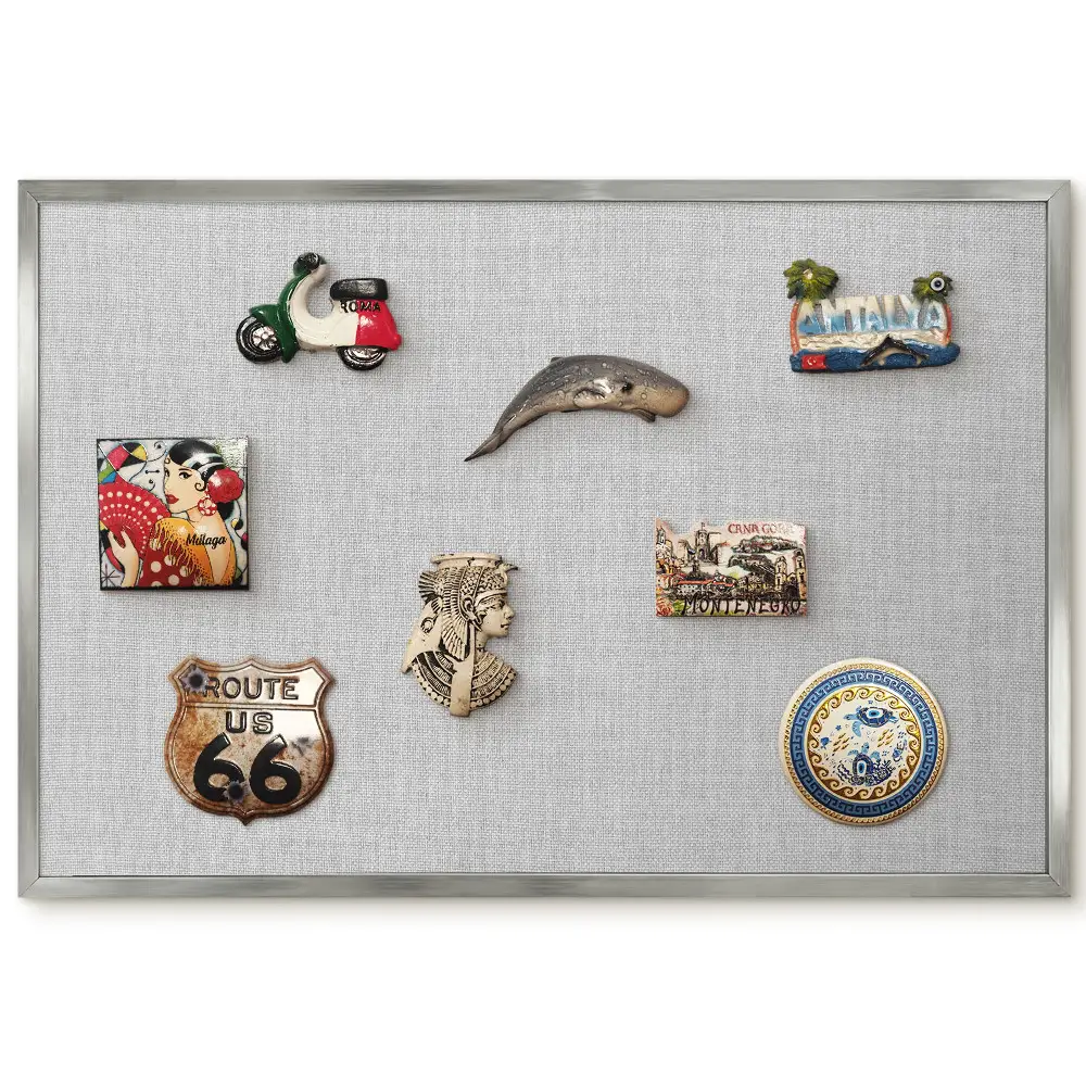 Panneau pour aimants souvenirs avec texture élégante en tons de gris
