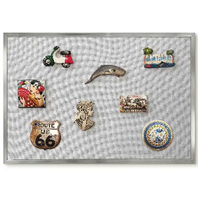 Panneau pour aimants souvenirs avec texture élégante en tons de gris