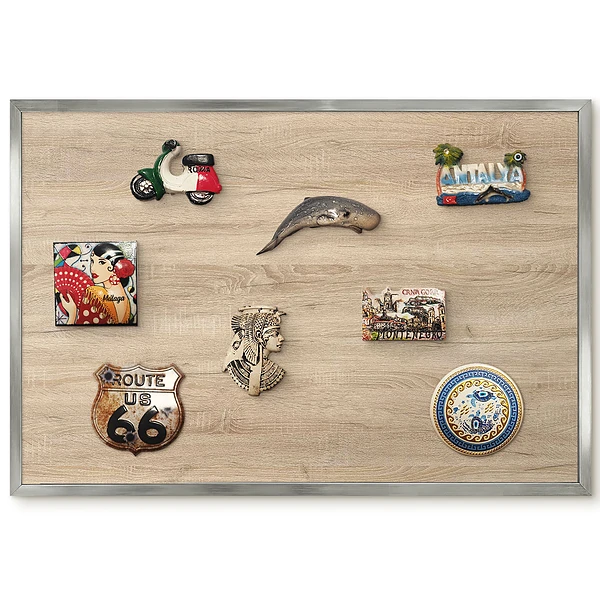 Panneau pour aimants souvenirs motif bois beige
