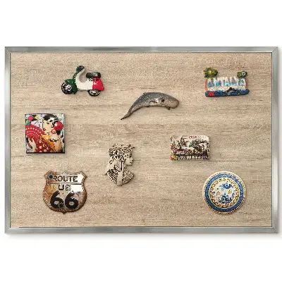 Panneau pour aimants souvenirs motif bois beige
