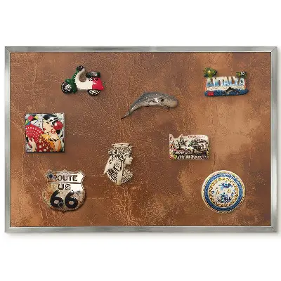 Panneau pour aimants souvenirs aux tons bruns chauds et texture organique