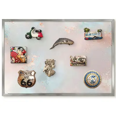 Panneau pour aimants souvenirs à motif de taches pastel et flous délicats