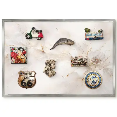 Tableau magnétique encadré motif floral élégant