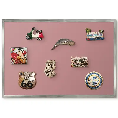 Panneau pour aimants souvenirs rose uni style minimaliste